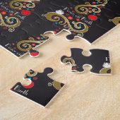 Weihnachtsbaummuster aus grünem Gold Puzzle (Seite)