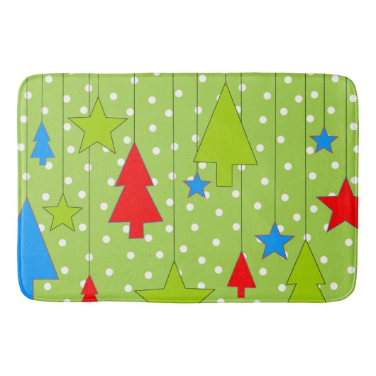 Weihnachtsbaummuster Badematte (Vorderseite)