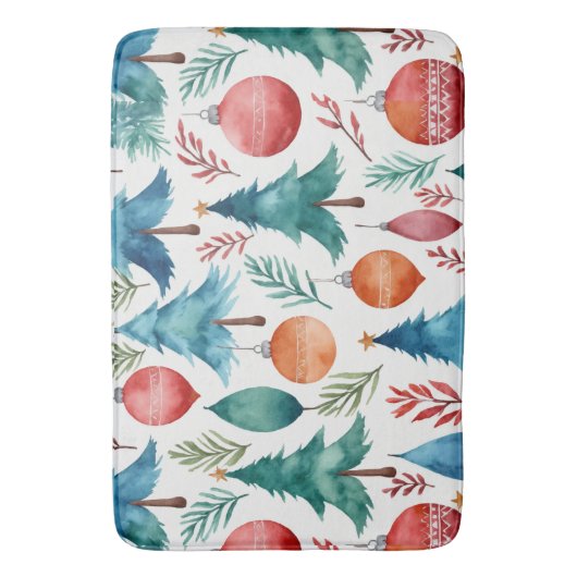 Weihnachtsbaummuster Badematte (Vorderseite Vertikal)