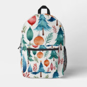 Weihnachtsbaummuster Bedruckter Rucksack (Vorderseite)