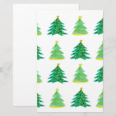 Weihnachtsbaummuster Briefpapier (Vorne/Hinten)
