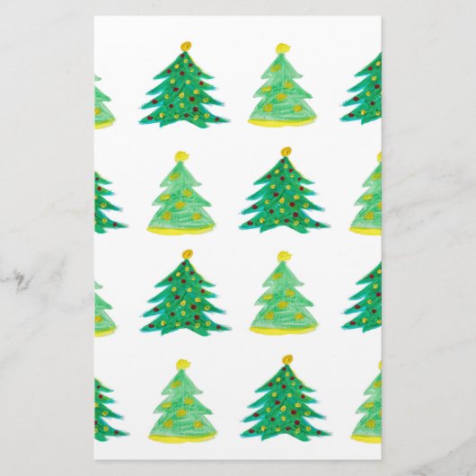 Weihnachtsbaummuster Briefpapier (Vorderseite)