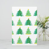 Weihnachtsbaummuster Briefpapier (Stehend Vorderseite)