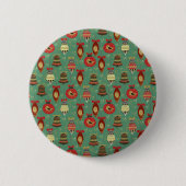 Weihnachtsbaummuster Button (Vorderseite)
