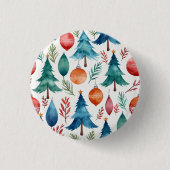 Weihnachtsbaummuster Button (Vorderseite)