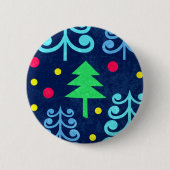 Weihnachtsbaummuster Button (Vorderseite)