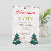Weihnachtsbaummuster Einladung (Stehend Vorderseite)