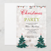 Weihnachtsbaummuster Einladung (Vorne/Hinten)