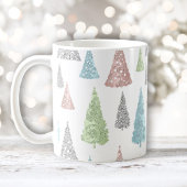 Weihnachtsbaummuster Eleganter Glitzer Pastel Kaffeetasse