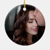 Weihnachtsbaummuster |Erste Verheiratete Weihnacht Keramik Ornament (Hinten)