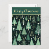 Weihnachtsbaummuster Feiertagspostkarte (Vorne/Hinten)