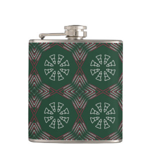 Weihnachtsbaummuster Flachmann