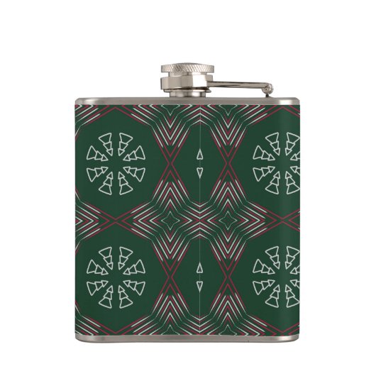 Weihnachtsbaummuster Flachmann (Rückseite)