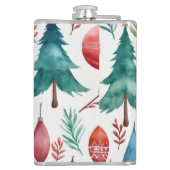 Weihnachtsbaummuster Flachmann (Rückseite)