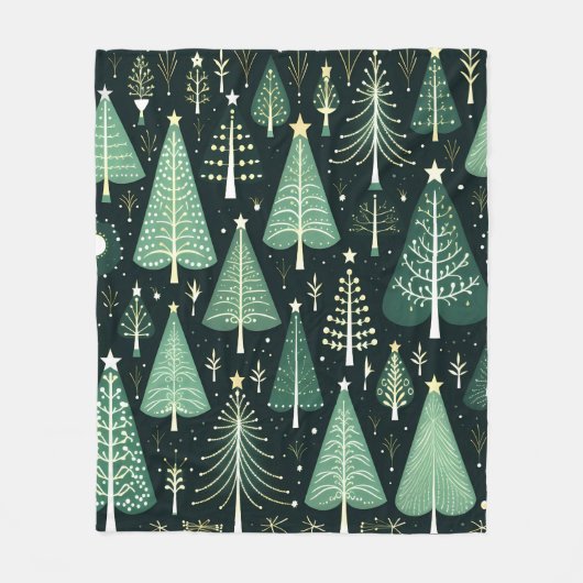 Weihnachtsbaummuster Fleecedecke (Vorderseite)