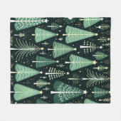 Weihnachtsbaummuster Fleecedecke (Vorderseite (Horizontal))
