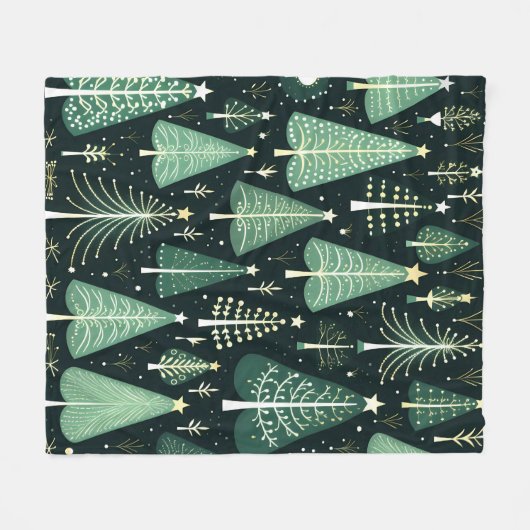 Weihnachtsbaummuster Fleecedecke (Vorderseite (Horizontal))