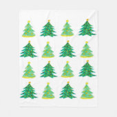 Weihnachtsbaummuster Fleecedecke (Vorderseite)