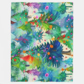 Weihnachtsbaummuster Fleecedecke (Vorderseite)