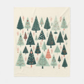 Weihnachtsbaummuster Fleecedecke (Vorderseite)