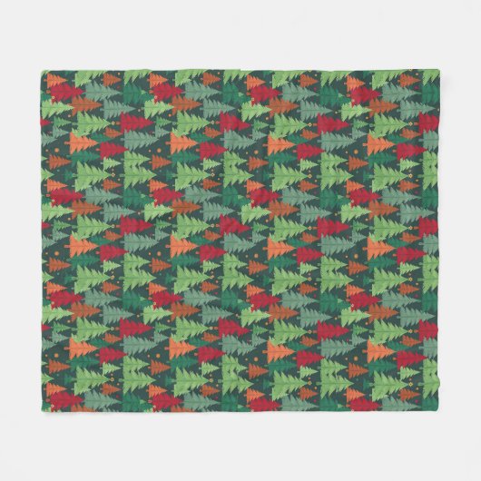 Weihnachtsbaummuster Fleecedecke (Vorderseite (Horizontal))