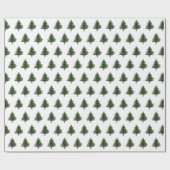 Weihnachtsbaummuster für Grüne Wasserfarbe Geschenkpapier (Flach)