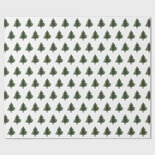 Weihnachtsbaummuster für Grüne Wasserfarbe Geschenkpapier (Flach)