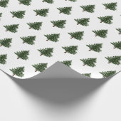 Weihnachtsbaummuster für Grüne Wasserfarbe Geschenkpapier (Ecke)