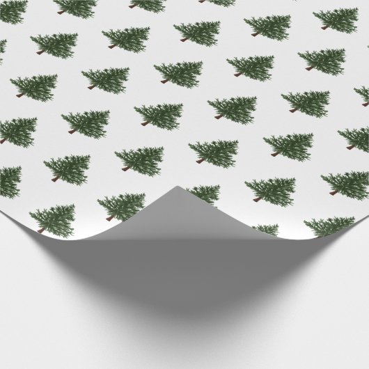 Weihnachtsbaummuster für Grüne Wasserfarbe Geschenkpapier (Ecke)