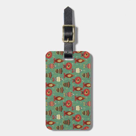 Weihnachtsbaummuster Gepäckanhänger (Vorderseite vertikal)