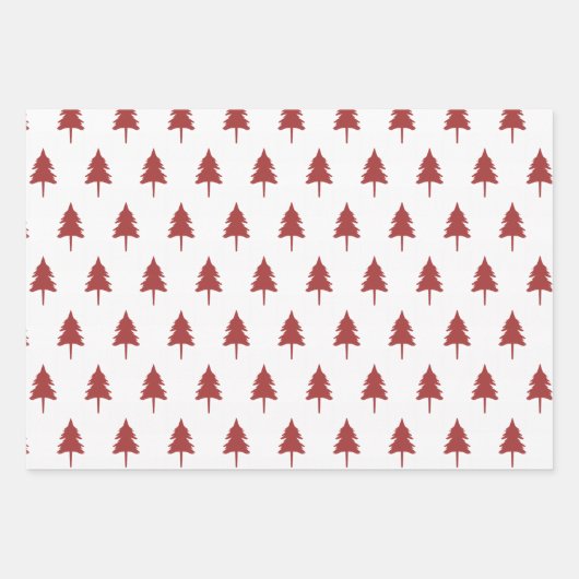 Weihnachtsbaummuster Geschenke Geschenkpapier Set (Vorderseite 3)