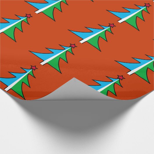 Weihnachtsbaummuster Geschenkpapier (Ecke)
