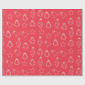 Weihnachtsbaummuster Geschenkpapier (Flach)