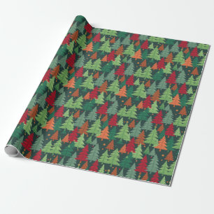 Weihnachtsbaummuster Geschenkpapier