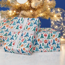Weihnachtsbaummuster Geschenkpapier