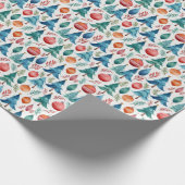 Weihnachtsbaummuster Geschenkpapier (Ecke)