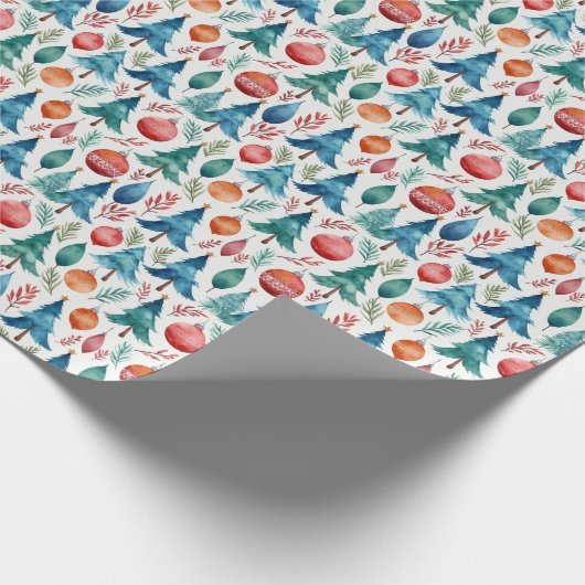 Weihnachtsbaummuster Geschenkpapier (Ecke)