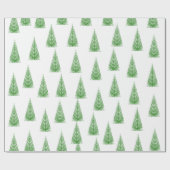 Weihnachtsbaummuster Geschenkpapier (Flach)