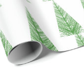 Weihnachtsbaummuster Geschenkpapier (Rolleneckpunkt)
