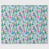 Weihnachtsbaummuster Geschenkpapier (Flach)