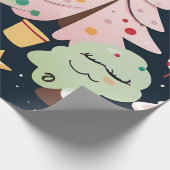 Weihnachtsbaummuster Geschenkpapier (Ecke)