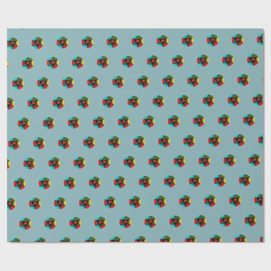 Weihnachtsbaummuster Geschenkpapier (Flach)