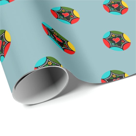 Weihnachtsbaummuster Geschenkpapier (Rolleneckpunkt)