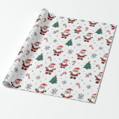 Weihnachtsbaummuster Geschenkpapier (Ungerollt)