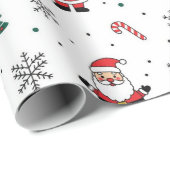 Weihnachtsbaummuster Geschenkpapier (Rolleneckpunkt)
