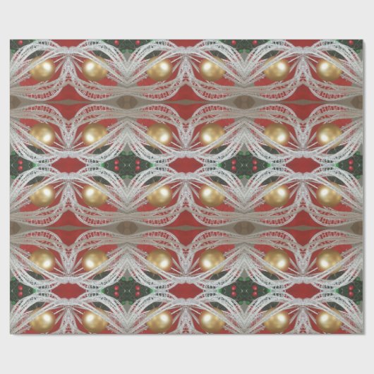 Weihnachtsbaummuster Geschenkpapier (Flach)