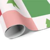 Weihnachtsbaummuster Geschenkpapier (Rolleneckpunkt)