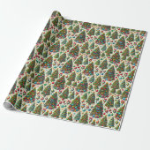 Weihnachtsbaummuster Geschenkpapier (Ungerollt)
