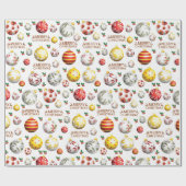 Weihnachtsbaummuster Geschenkpapier (Flach)