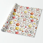Weihnachtsbaummuster Geschenkpapier (Ungerollt)